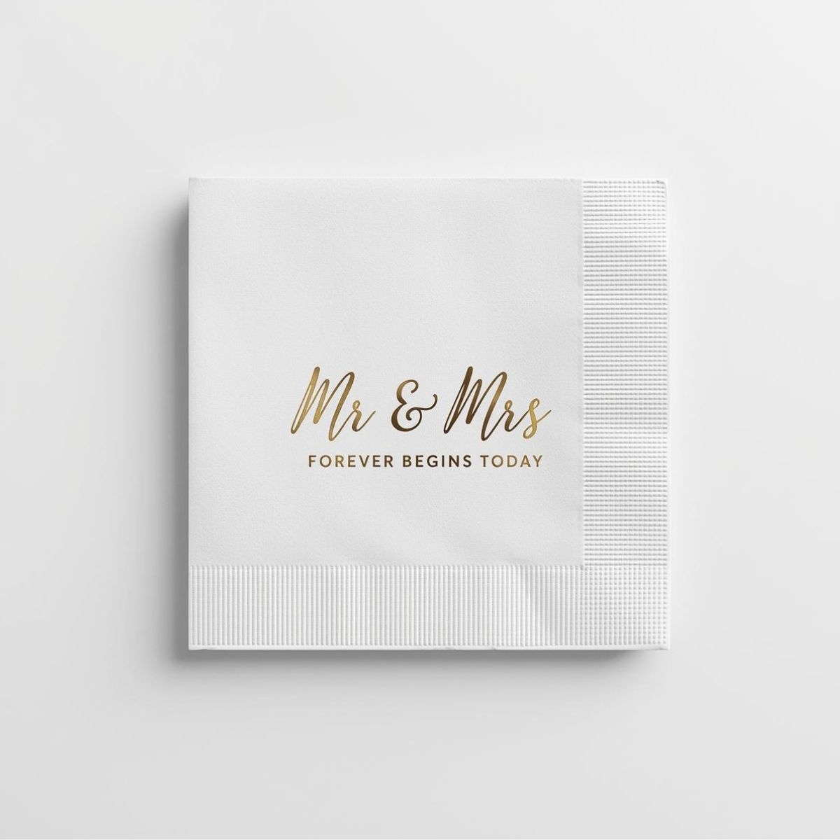 Gold Foil Stamped Napkins | Light Printing House